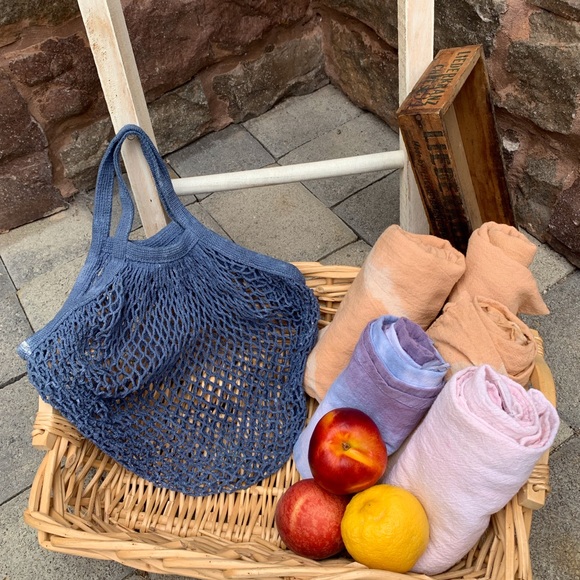 ✨HAND DYED FRENCH MARKET STRING BAG✨ - Picture 3 of 6